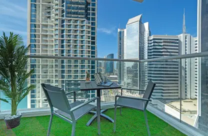 Apartment - Studio - 1 Bathroom for rent in Damac Maison Prive B - Damac Maison Prive - Business Bay - Dubai