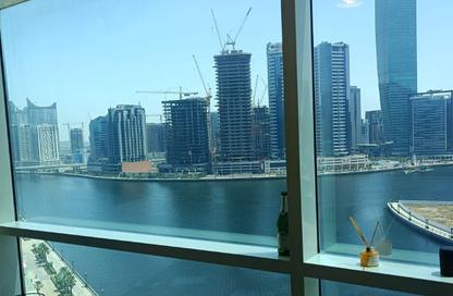 Office Space - Studio - 2 Bathrooms for rent in Blue Bay Tower - Business Bay - Dubai