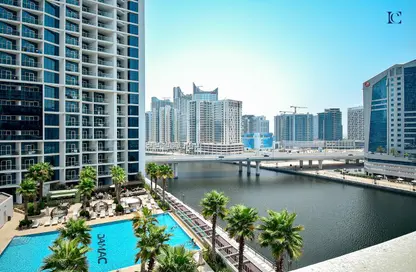 Apartment - Studio - 1 Bathroom for rent in Damac Maison Prive A - Damac Maison Prive - Business Bay - Dubai