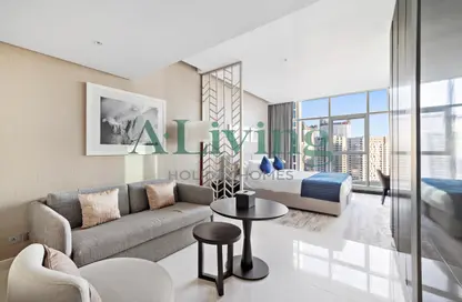 Apartment - Studio - 1 Bathroom for rent in Damac Maison Prive A - Damac Maison Prive - Business Bay - Dubai