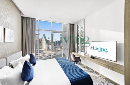 Apartment - Studio - 1 Bathroom for rent in Damac Maison Prive A - Damac Maison Prive - Business Bay - Dubai