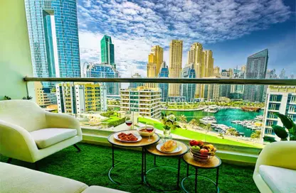 Apartment - 3 Bedrooms - 3 Bathrooms for rent in DEC Towers - Dubai Marina - Dubai