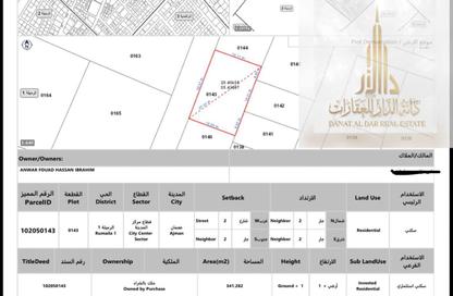 أرض - استوديو للبيع في بناية الشرفاء 1 - الرميلة 1 - عجمان