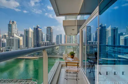 شقة - غرفة نوم - 2 حمامات للايجار في برج كنتننتال - دبي مارينا - دبي