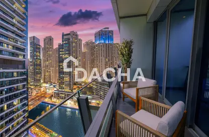 Apartment - 1 Bathroom for rent in Silverene Tower B - Silverene - Dubai Marina - Dubai