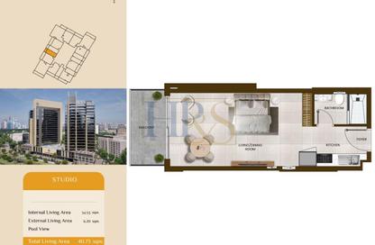 Apartment - Studio - 1 Bathroom for sale in Butterfly Tower A - Butterfly Towers - Arjan - Dubai