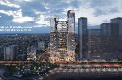 شقة - 3 غرف نوم - 4 حمامات للبيع في برج موجان - طريق كورنيش عجمان - عجمان