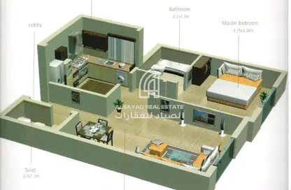 Apartment - 1 Bedroom - 2 Bathrooms for sale in Al Khan Lagoon - Al Khan - Sharjah