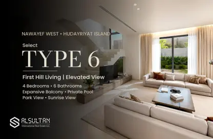 Villa - 4 Bedrooms - 6 Bathrooms for sale in Nawayef West - Al Hudayriat Island - Abu Dhabi