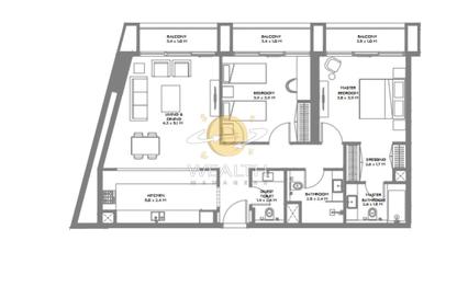 Apartment - 2 Bedrooms - 3 Bathrooms for sale in Nasaq - Aljada - Sharjah Apartment - 2 Bedrooms - 3 Bathrooms for sale in Nasaq - Aljada - Sharjah