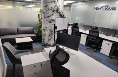 Business Centre - Studio - 2 Bathrooms for rent in Clover Bay Tower - Business Bay - Dubai