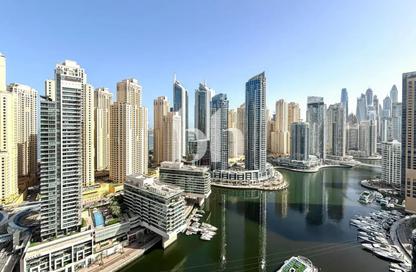 Apartment - 3 Bedrooms - 3 Bathrooms for rent in Silverene Tower A - Silverene - Dubai Marina - Dubai