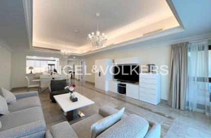 Apartment - 1 - 2 for rent in The Fairmont Palm Residence South - The Fairmont Palm Residences - Palm Jumeirah - Dubai