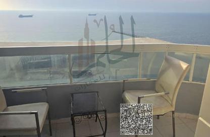 Apartment - 1 Bedroom - 2 Bathrooms for rent in Corniche Tower - Ajman Corniche Road - Ajman