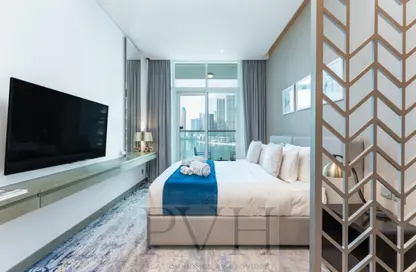 Apartment - Studio - 1 Bathroom for rent in Damac Maison Prive B - Damac Maison Prive - Business Bay - Dubai