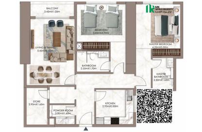 Apartment - 2 Bedrooms - 3 Bathrooms for sale in Al Khor Tower A7 - Al Khor Towers - Ajman Downtown - Ajman