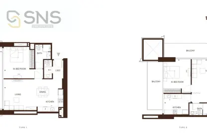 شقة - غرفة نوم - 2 حمامات للبيع في بن غاطي أبيكس - الضاحية 10 - قرية جميرا الدائرية - دبي