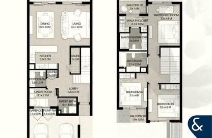 Villa - 3 Bedrooms - 4 Bathrooms for sale in La Tilia 1 - La Tilia - Villanova - Dubai