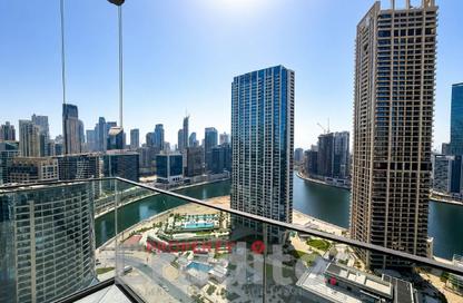 Apartment - Studio - 1 Bathroom for rent in Peninsula Two - Peninsula - Business Bay - Dubai