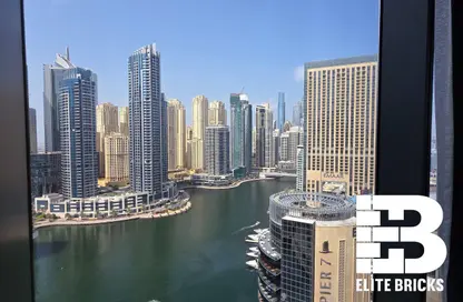 Apartment - 1 Bedroom - 2 Bathrooms for rent in Silverene Tower B - Silverene - Dubai Marina - Dubai