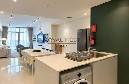 Apartment - 1 - 2 for rent in Blue Waves Tower - Dubai Land Residence Complex - Dubai