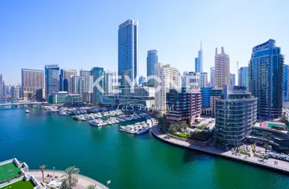 Apartment - 3 Bedrooms - 4 Bathrooms for rent in Marina Wharf 2 - Marina Wharf - Dubai Marina - Dubai
