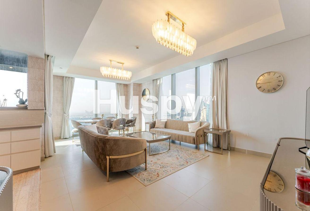 High Floor | Full Sea and Marina View | Furnished photo 2