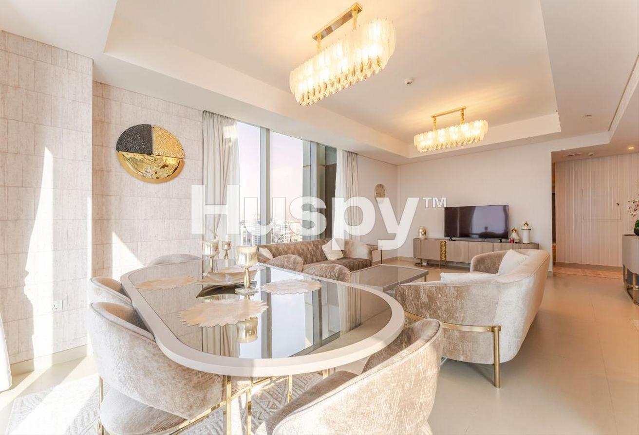 High Floor | Full Sea and Marina View | Furnished photo 4