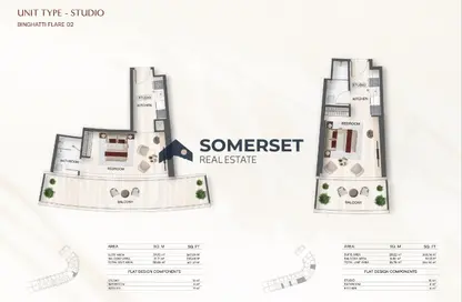 شقة - 1 حمام للبيع في بنغاطي فلير - 2 حي - مثلث قرية جميرا - دبي