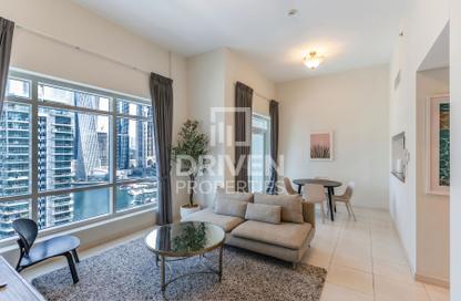 Apartment - 1 - 1 for rent in Bunyan Tower - Dubai Marina - Dubai