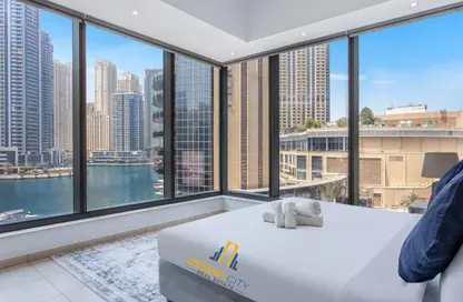 Apartment - 1 Bedroom - 2 Bathrooms for rent in Silverene Tower B - Silverene - Dubai Marina - Dubai