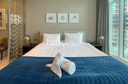 Apartment - Studio - 1 Bathroom for rent in Damac Maison Prive A - Damac Maison Prive - Business Bay - Dubai