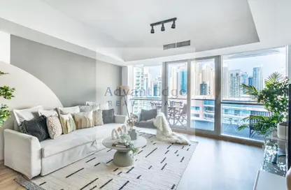 شقة - غرفة نوم - 2 حمامات للايجار في A - برج الأمواج - برج الأمواج - دبي مارينا - دبي