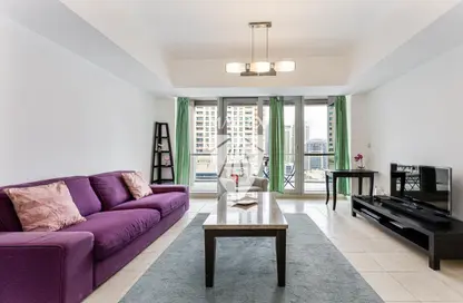 شقة - غرفة نوم - 2 حمامات للايجار في A - برج الأمواج - برج الأمواج - دبي مارينا - دبي