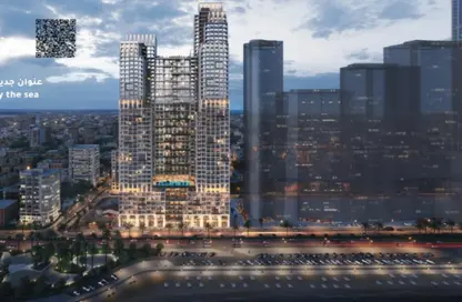 شقة - غرفة نوم - 2 حمامات للبيع في برج موجان - طريق كورنيش عجمان - عجمان