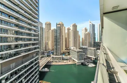 Apartment - 1 Bathroom for rent in Silverene Tower B - Silverene - Dubai Marina - Dubai