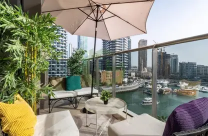 شقة - غرفة نوم - 2 حمامات للايجار في برج التألق 1 - أبراج البريق - دبي مارينا - دبي