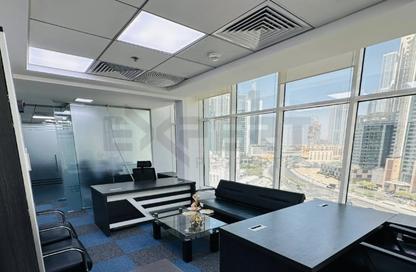 Office Space - Studio - 1 Bathroom for rent in Clover Bay Tower - Business Bay - Dubai