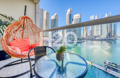 Apartment - 1 Bedroom - 2 Bathrooms for rent in Marina View Tower B - Marina View - Dubai Marina - Dubai