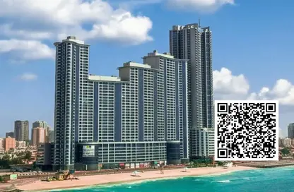 Apartment - 1 Bedroom - 2 Bathrooms for rent in Ajman Corniche Residences - Ajman Corniche Road - Ajman
