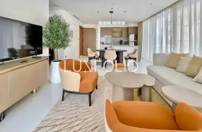 شقة - غرفة نوم - 1 حمام للايجار في جراند بلو تاور 1 - إعمار بيتشفرونت - دبي هاربور - دبي