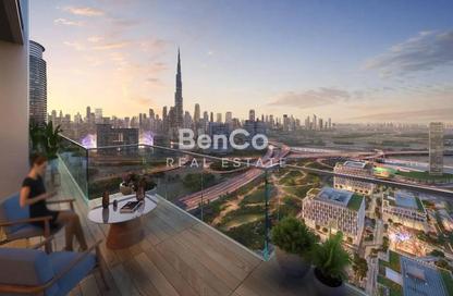 شقة - غرفة نوم - 2 حمامات للبيع في ديزاين كوارتر برج أ - ديزاين كوارتر - دبي ديزاين ديستريكت - دبي