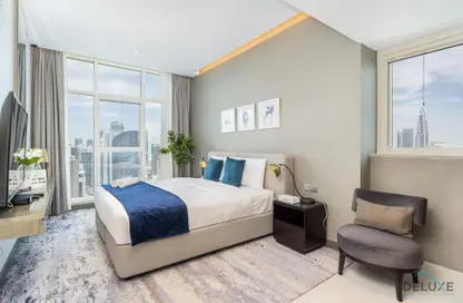 Apartment - 1 Bathroom for rent in Damac Maison Prive A - Damac Maison Prive - Business Bay - Dubai