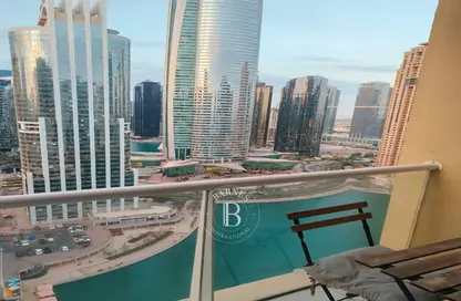 Apartment - 1 Bathroom for rent in Lake View Tower - JLT Cluster B - Jumeirah Lake Towers - Dubai