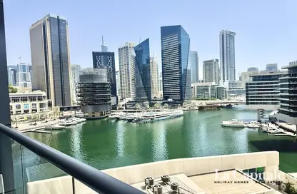 شقة - غرفة نوم - 2 حمامات للايجار في برج باي سنترال الأوسط - باي سنترال - دبي مارينا - دبي