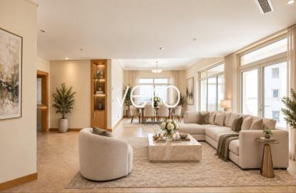 Apartment - 3 - 3 for rent in Al Khushkar - Shoreline Apartments - Palm Jumeirah - Dubai