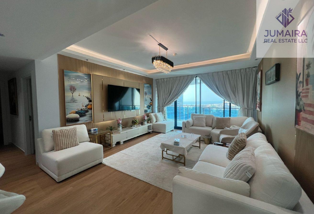 High-Floor 3BR|Stunning Sea&Lagoon Views Furnished