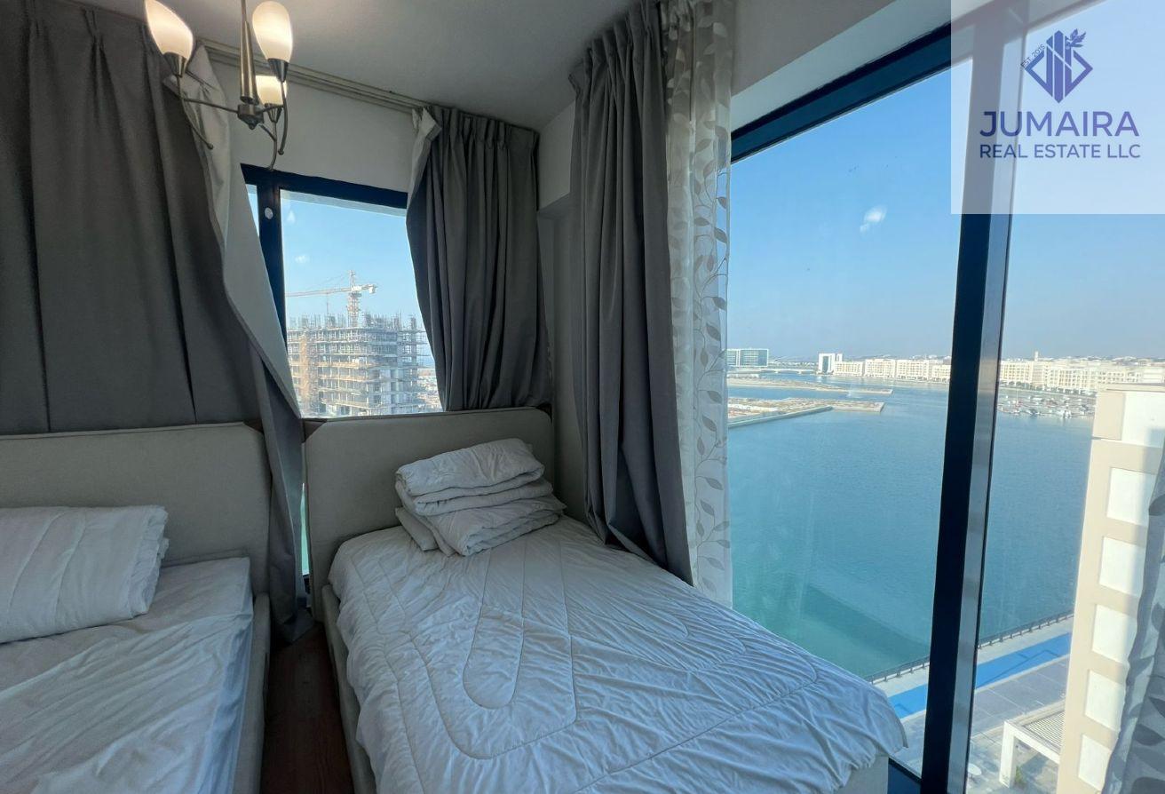 High-Floor 3BR|Stunning Sea&Lagoon Views Furnished
