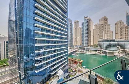 Apartment - Studio - 1 Bathroom for rent in Silverene Tower B - Silverene - Dubai Marina - Dubai