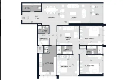 شقة - 3 غرف نوم - 4 حمامات للبيع في برج العاليا - الخان - الشارقة